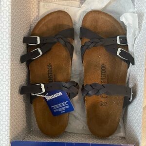 Birkenstock Brown Braided-Strap Sandals